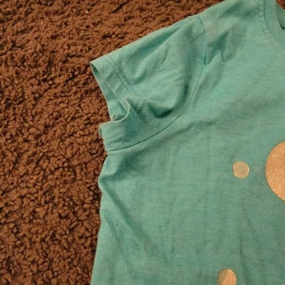 Disney Girls Blue Silver Jumping Bean Minnie Mouse Pullover T Shirt Size 6 - Picture 5 of 7